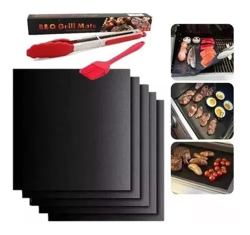 Kit Bbq Con Accesorios + Láminas Antiadh