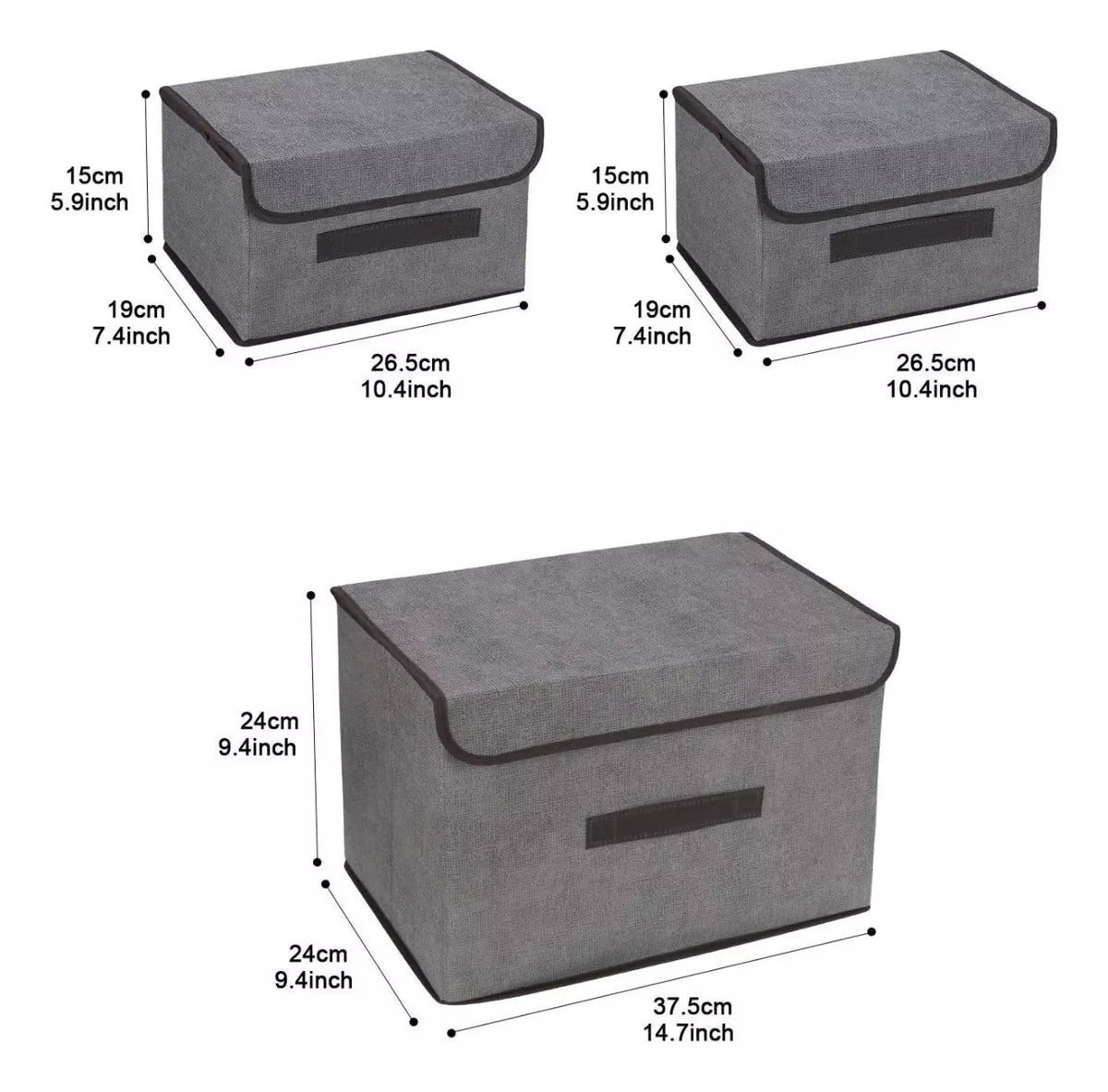 Tres Cajas Organizadoras de Linos y Ropa